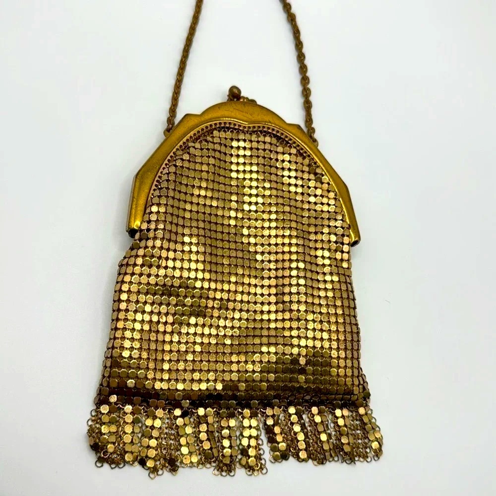 Vintage whithing & Davis C.O gold bag - Picture 3 of 6
